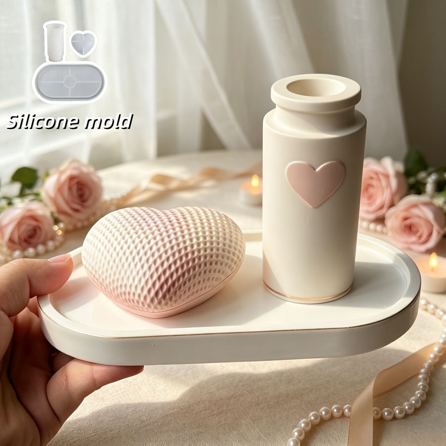 Straight vase grid heart-shape - огляд і ціна Resin Craft Ideas