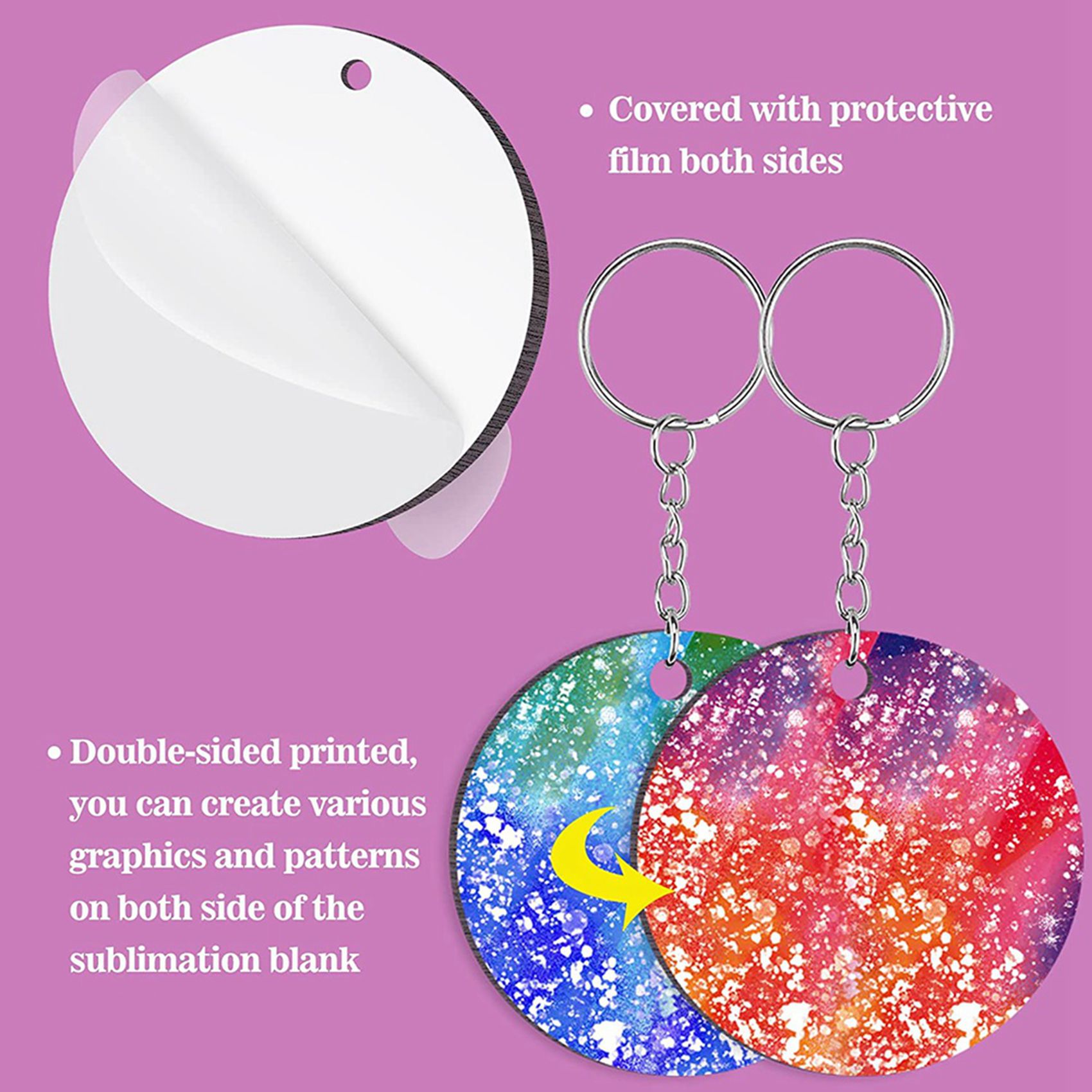 480 Pieces Sublimation Blanks  - огляд і ціна Wood Ring Blank
