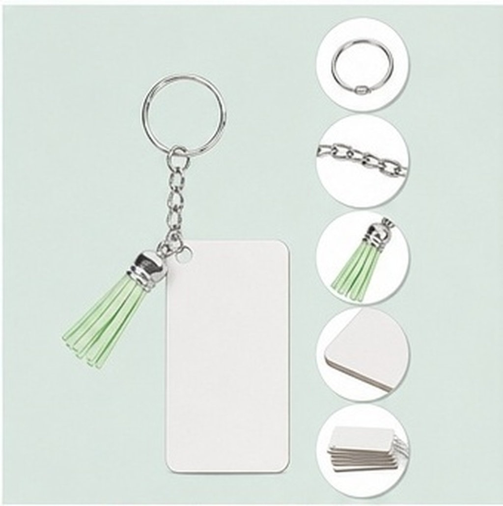 20Sets Keychain Blanks Heat Tr - огляд і ціна Wood Ring Blank