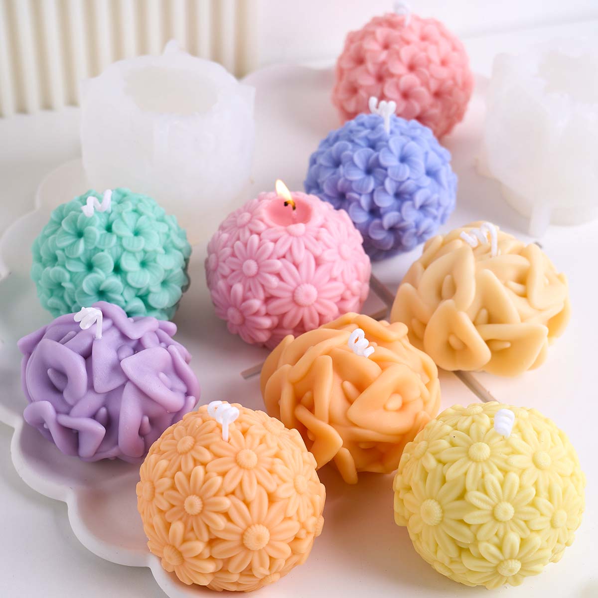 3D Carving Flower Ball Candle  - огляд і ціна Resin Craft Ideas