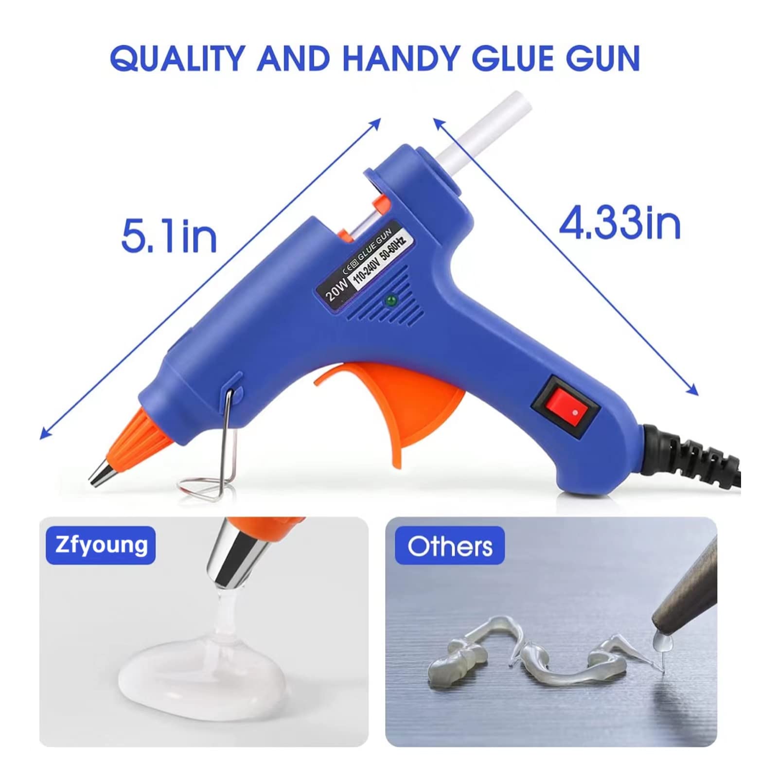20W Hot Melt Glue Gun DIY Mini - огляд і ціна Heat Gun Small