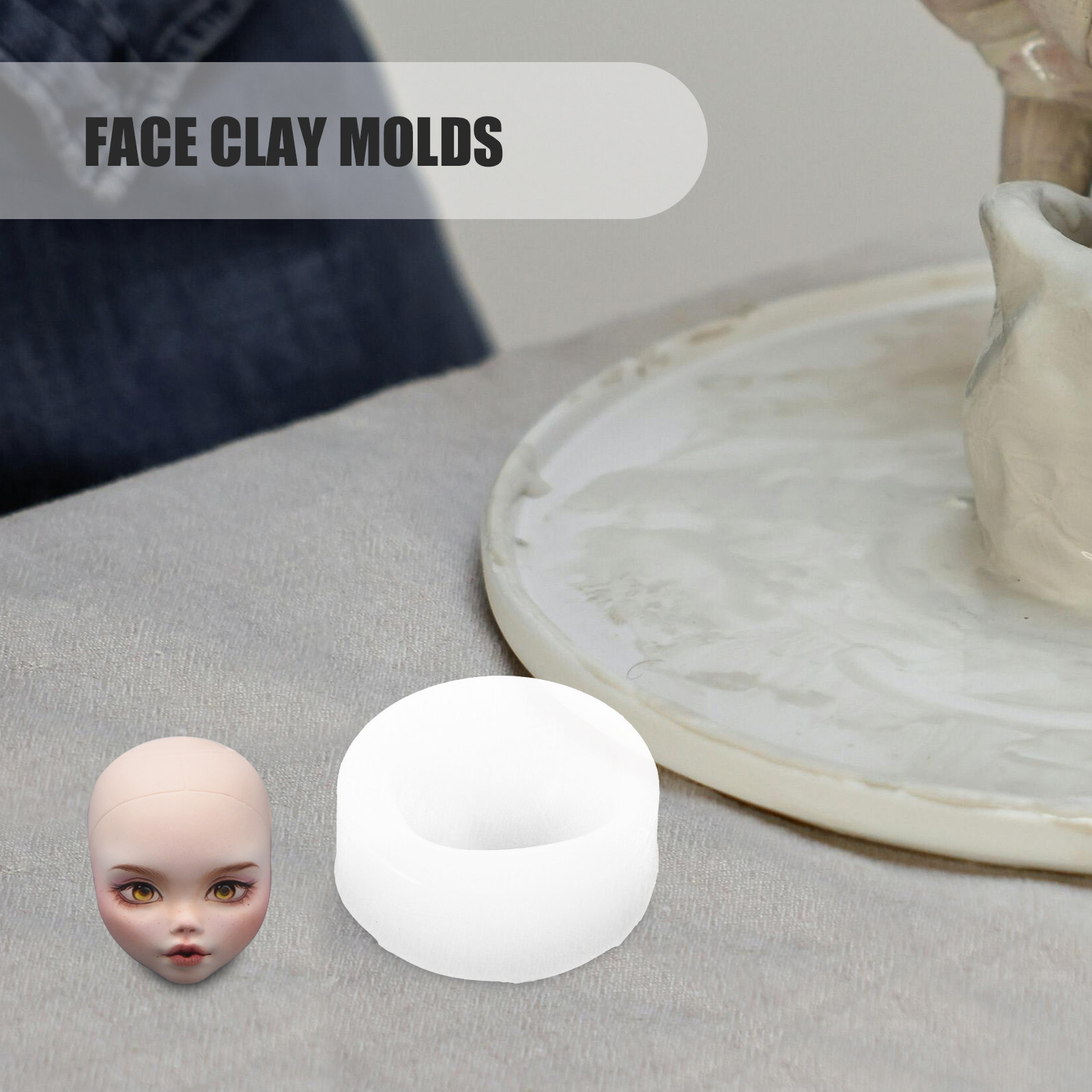Face Silicone Clay Mold Human  - огляд і ціна Crafting Resin