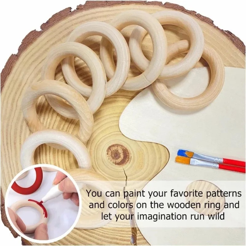 Unfinished Wood Rings Smooth N - огляд і ціна Wood Ring Blank