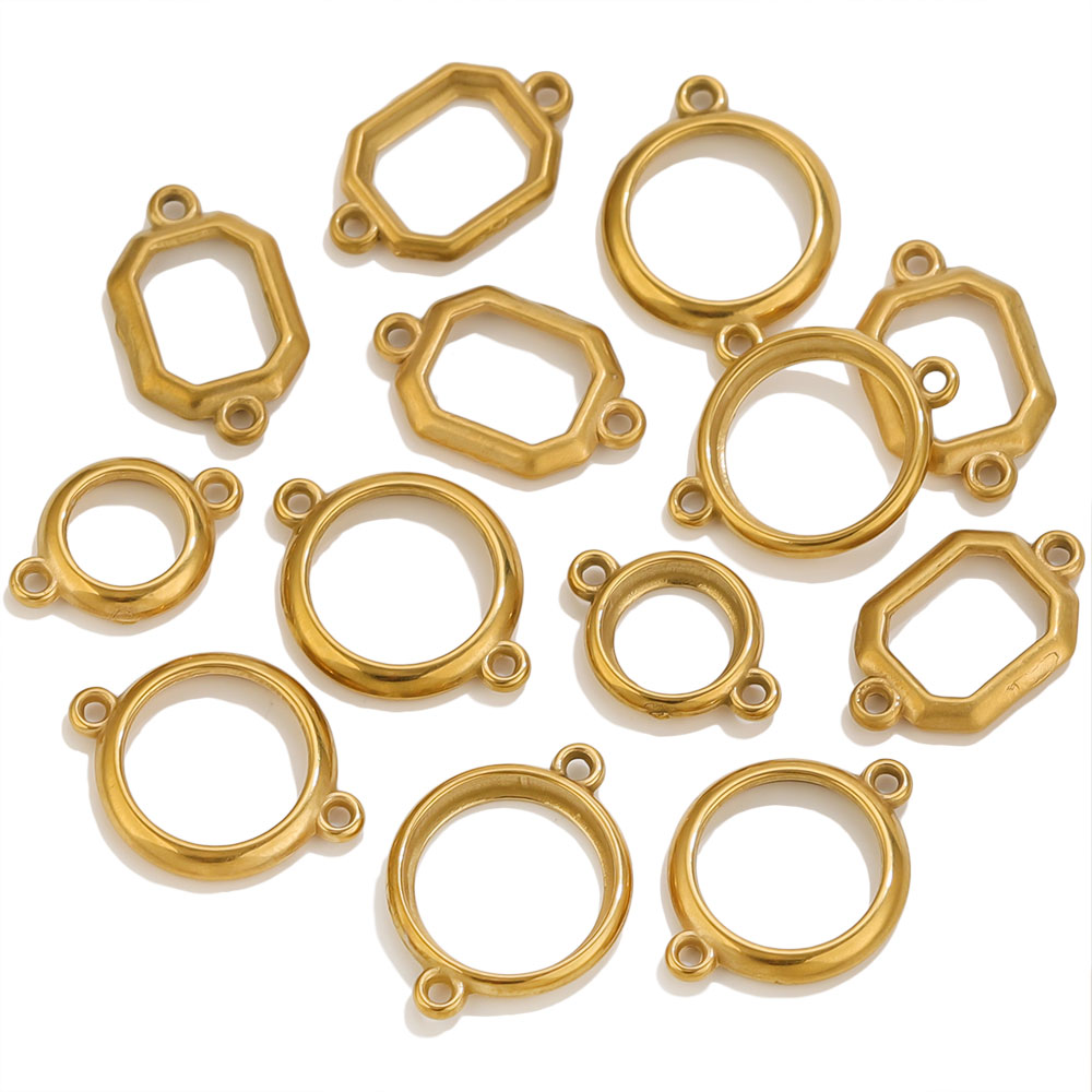 10Pcs Stainless Steel Hollow D - огляд і ціна Bezels Set Pendant