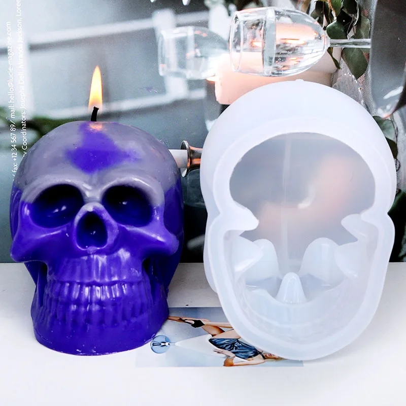3D Skull Silicone Candle Molds - огляд і ціна Resin Craft Ideas
